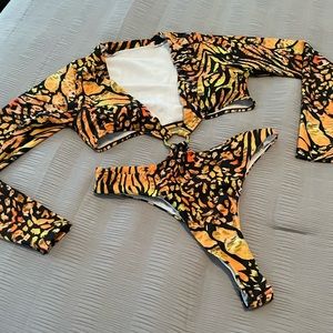 Animal print monokini